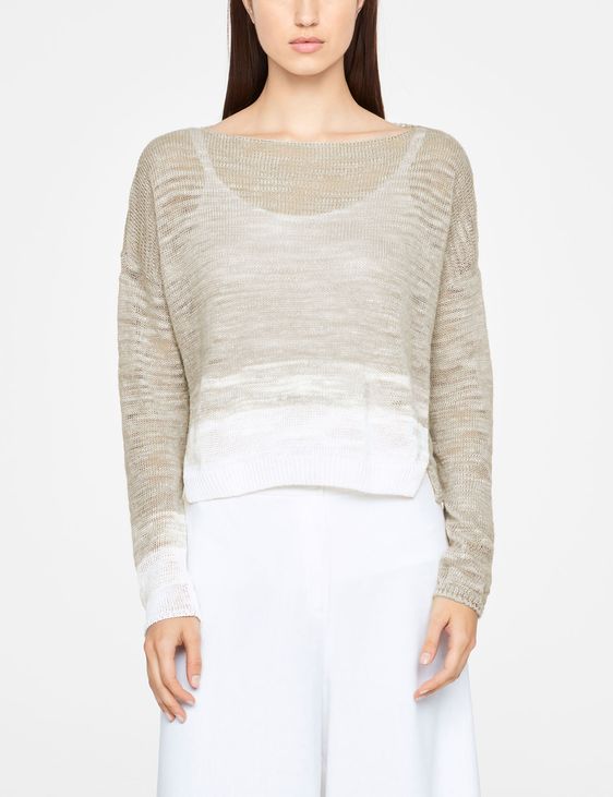 Sarah Pacini OMBRE SWEATER - SIDE SLITS