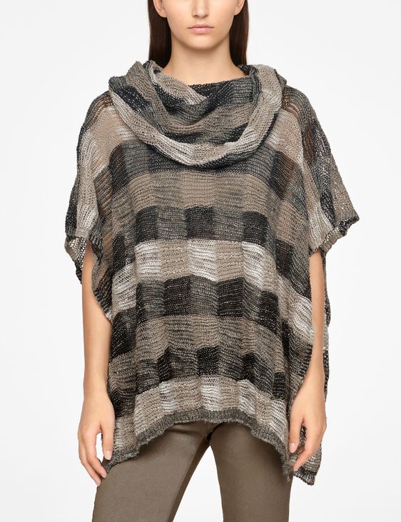 Sarah Pacini PONCHO EN LIN - CARREAUX
