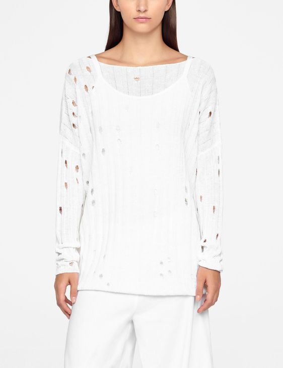 Sarah Pacini PULL EN LIN - MAILLE AJOURÉE
