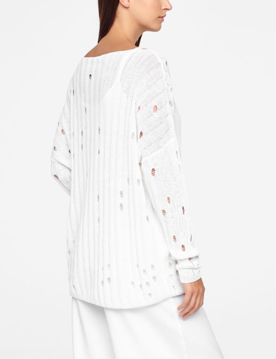 Sarah Pacini PULL EN LIN - MAILLE AJOURÉE