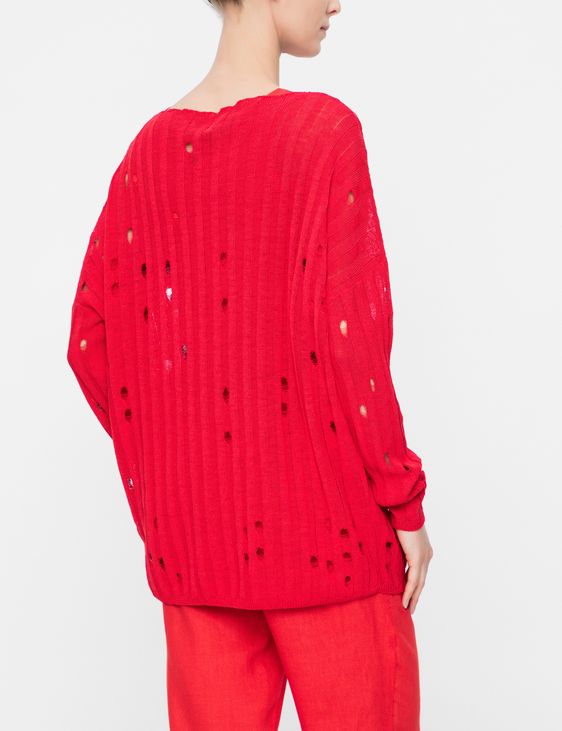 Sarah Pacini PULL EN LIN - MAILLE AJOURÉE