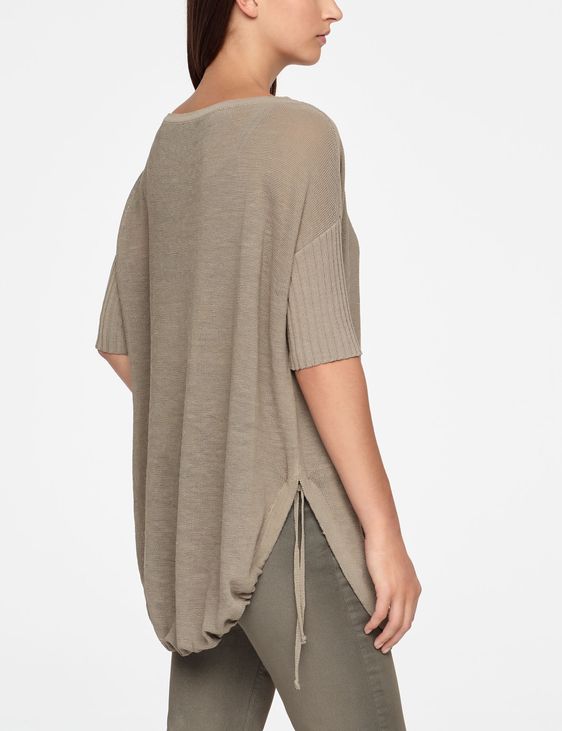 Sarah Pacini PULL EN LIN - POCHES PLAQUÉES