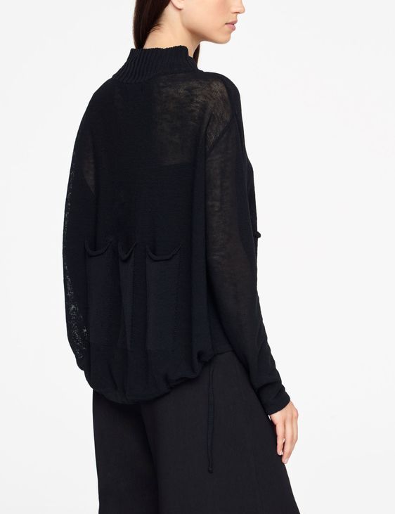 Sarah Pacini LINEN CARDIGAN - PATCH POCKETS