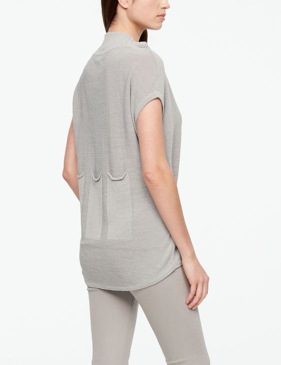 Sarah Pacini LEINEN CARDIGAN MIT RIEMEN GUERTEL