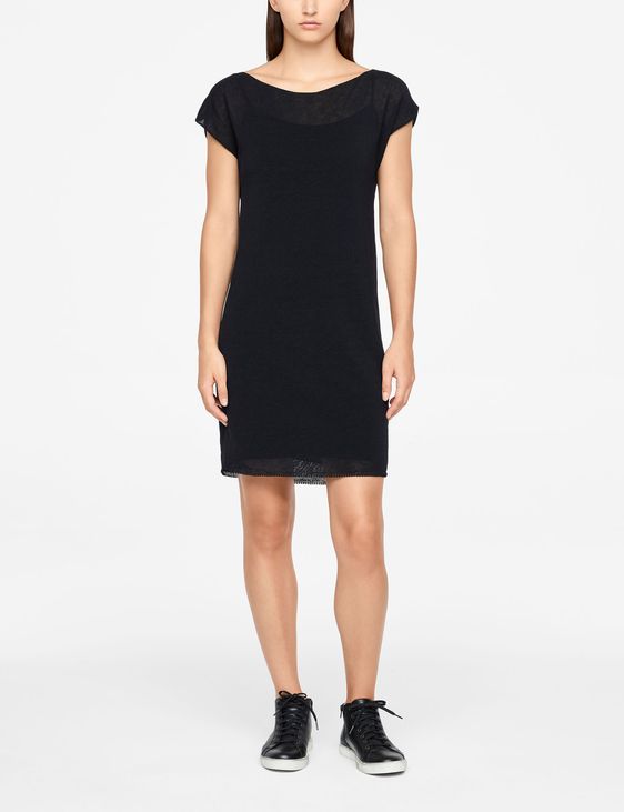 Sarah Pacini LINEN DRESS - CAP SLEEVES