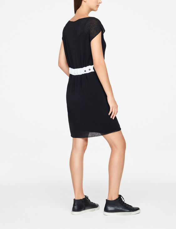 Sarah Pacini LINEN DRESS - CAP SLEEVES