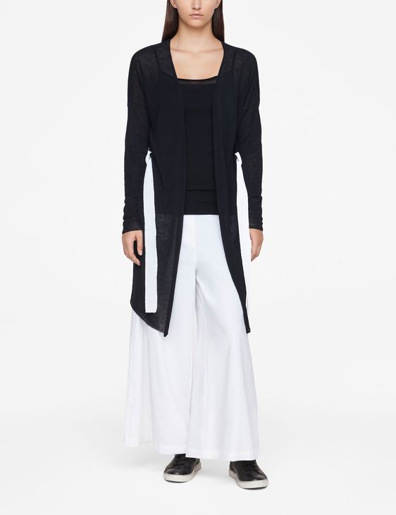 Sarah Pacini LINNEN CARDIGAN - LANGE MOUWEN