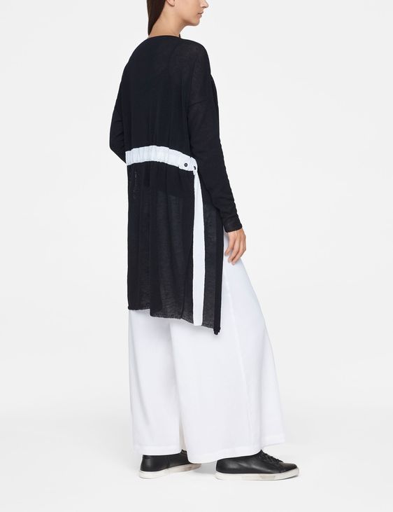 Sarah Pacini LINNEN CARDIGAN - LANGE MOUWEN