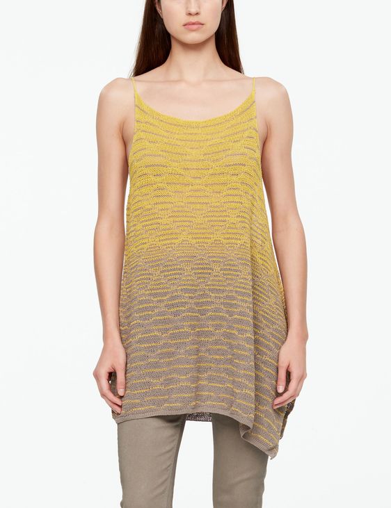 Sarah Pacini LINEN SWEATER - SIDE SLIT