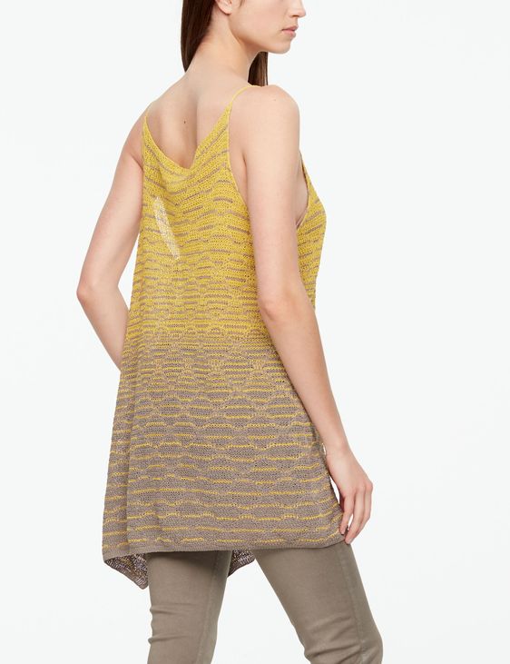 Sarah Pacini LINEN SWEATER - SIDE SLIT