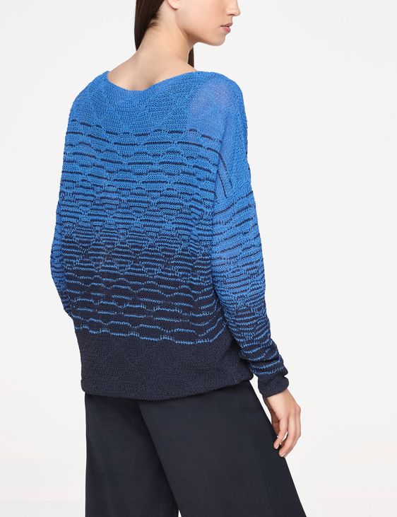 Sarah Pacini LEINEN-SWEATER - U-BOOT-AUSSCHNITT
