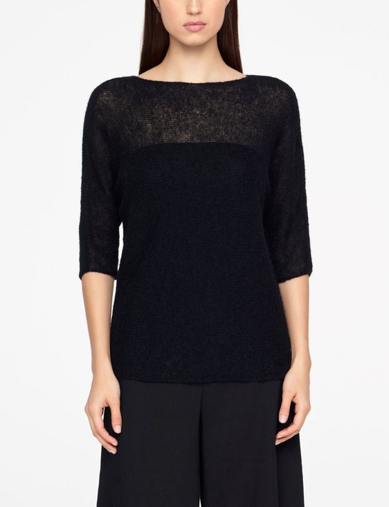 Sarah Pacini MOHAIR SWEATER - HALF SLEEVES