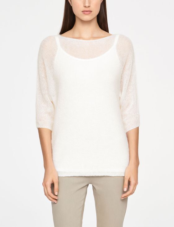 Sarah Pacini ULTRA-LEICHTER SWEATER MOHAIR - 1/2-ÄRMEL