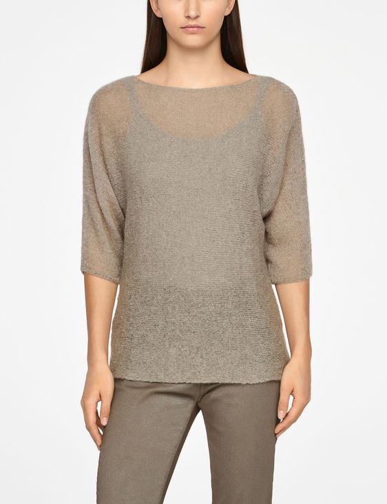 Sarah Pacini ULTRA-LEICHTER SWEATER MOHAIR - 1/2-ÄRMEL