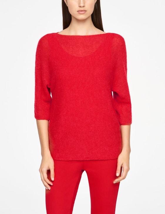 Sarah Pacini ULTRA-LEICHTER SWEATER MOHAIR - 1/2-ÄRMEL