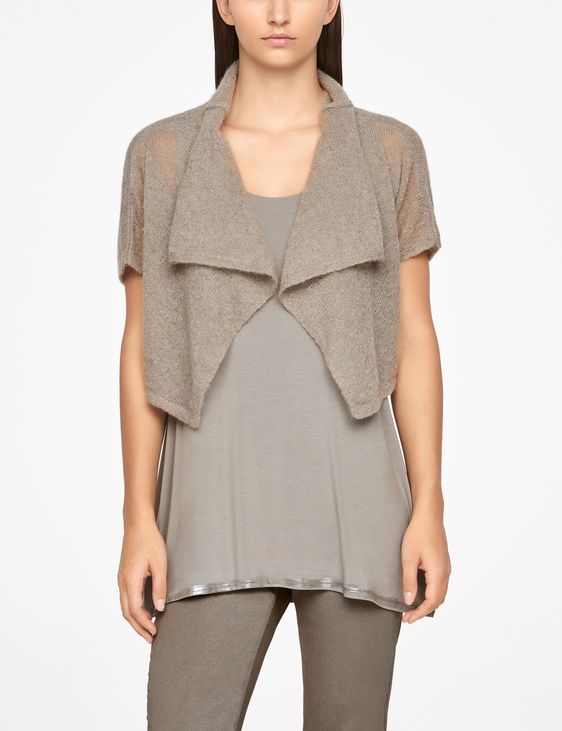 Sarah Pacini CROPPED MOHAIR CARDIGAN