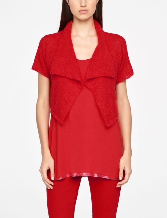 Sarah Pacini KURZER CARDIGAN ULTRA-LEICHTES MOHAIR - KURZÄRMLIG