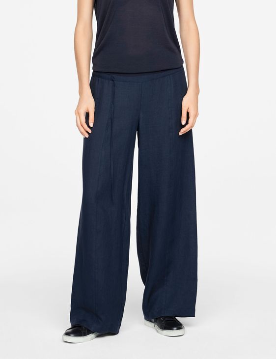 Sarah Pacini PANTALON EN LIN - JAMBE LARGE