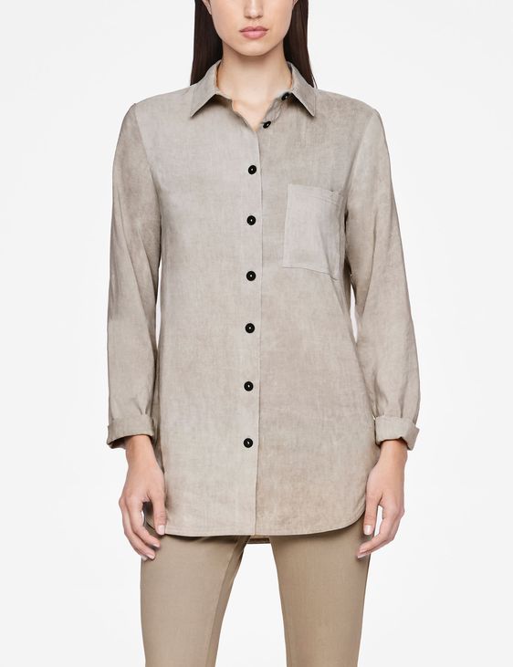 Sarah Pacini CHEMISE EN LIN - OURLET ARRONDI