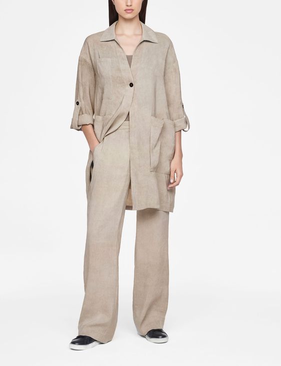 Sarah Pacini LINEN JACKET - PATCH POCKETS