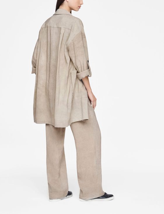 Sarah Pacini LINEN JACKET - PATCH POCKETS