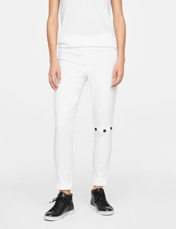 Sarah Pacini LEINEN-LEGGINGS - KNIE-SCHLITZ