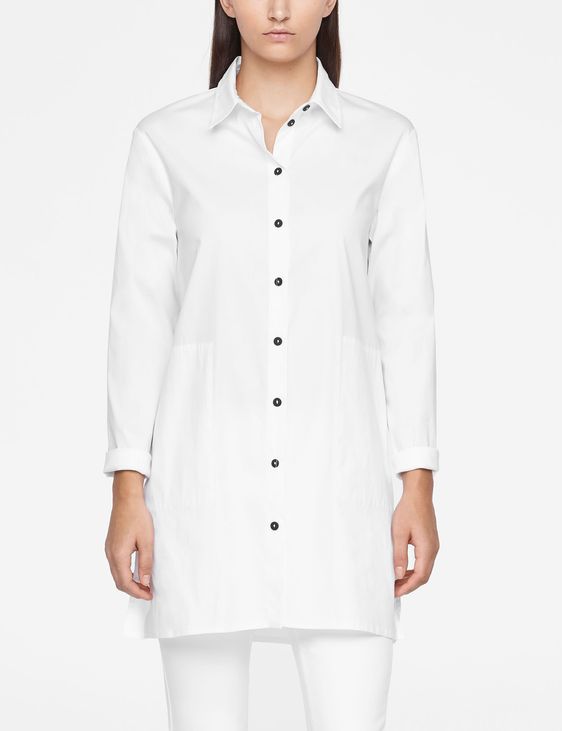 Sarah Pacini LANGE SHIRT - ZIJSPLITS