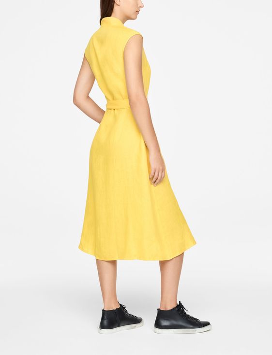 Sarah Pacini WICKELKLEID AUS LEINEN - MAXI