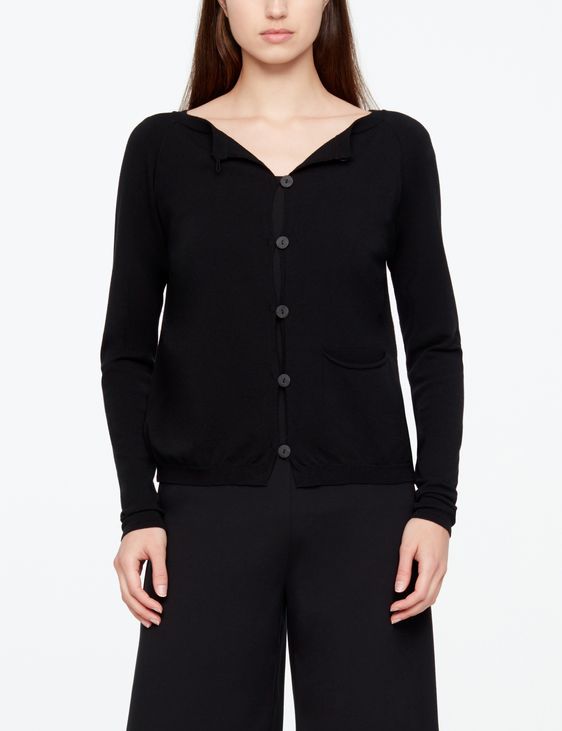 Sarah Pacini CARDIGAN - TRANSPARENTE DETAILS