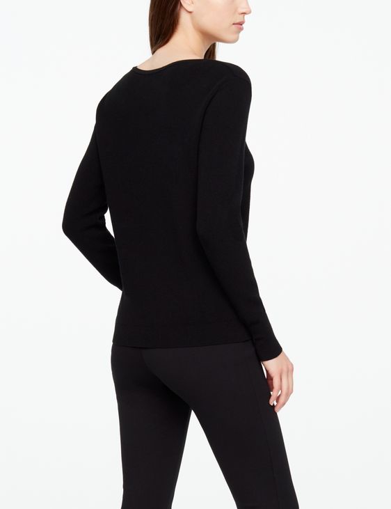 Sarah Pacini LIGHT SWEATER - FINE RIBBING