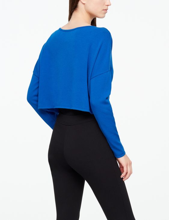 Sarah Pacini CROPPED SWEATER - ZIP DETAILS