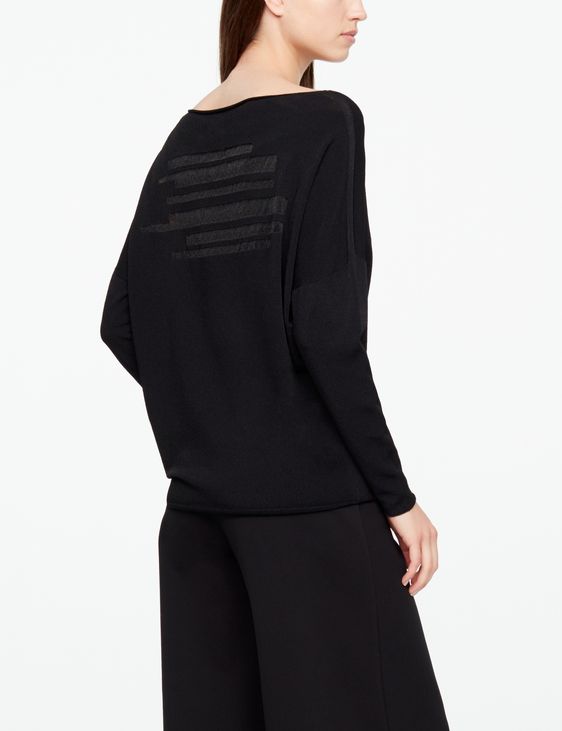 Sarah Pacini REVERSIBLE SWEATER - MESH STRIPES