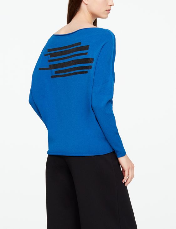 Sarah Pacini REVERSIBLE SWEATER - MESH STRIPES