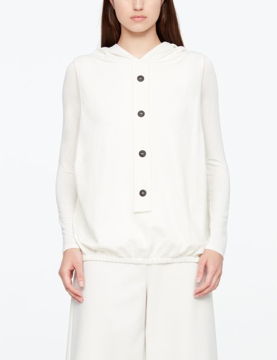 Sarah Pacini ÄRMELLOSER PULLOVER - KAPUZE
