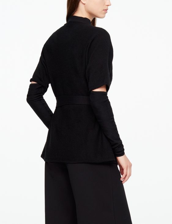 Sarah Pacini FEINER WOLLCARDIGAN - GÜRTEL