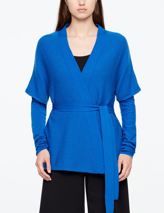 Sarah Pacini FEINER WOLLCARDIGAN - GÜRTEL
