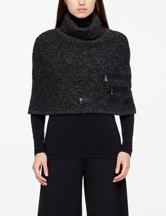 Sarah Pacini PONCHO - LAINE CHINÉE
