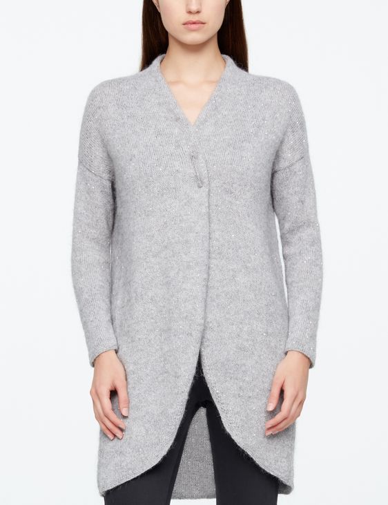 Sarah Pacini LANGE CARDIGAN - GLANZENDE DETAILS