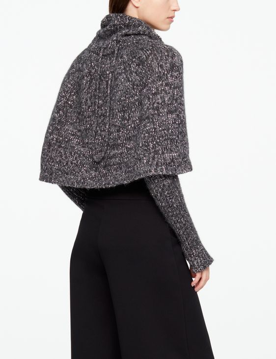 Sarah Pacini CHINÉ PONCHO - RIBBED SLEEVES