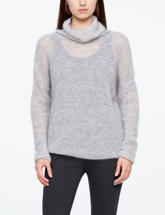 Sarah Pacini MOHAIR-PULLOVER - STEHKRAGEN