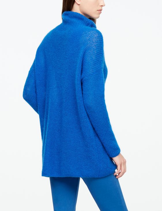 Sarah Pacini LONG MOHAIR SWEATER - POCKETS