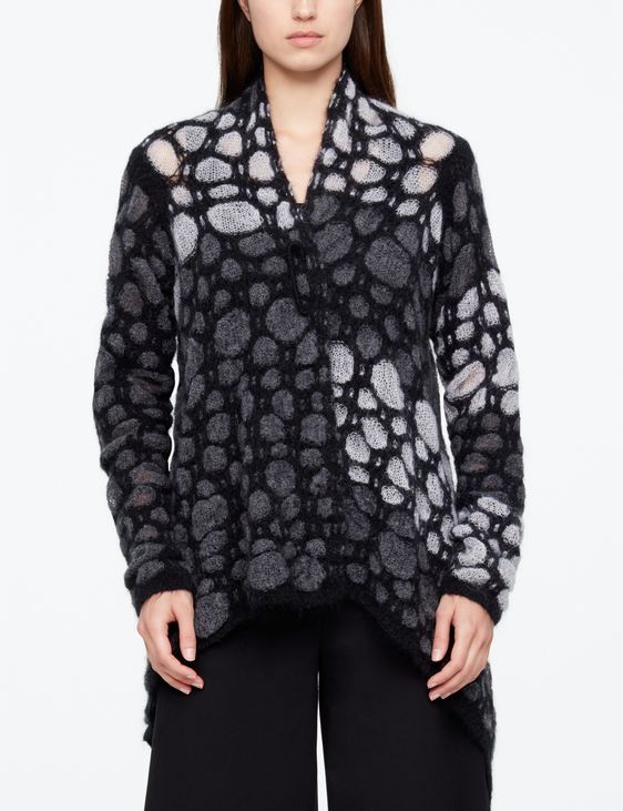 Sarah Pacini CARDIGAN MOHAIR - JACQUARD