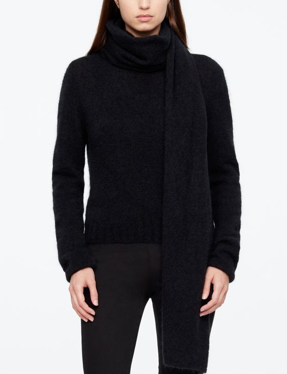 Sarah Pacini MOHAIR-MERINO SWEATER - SCARF