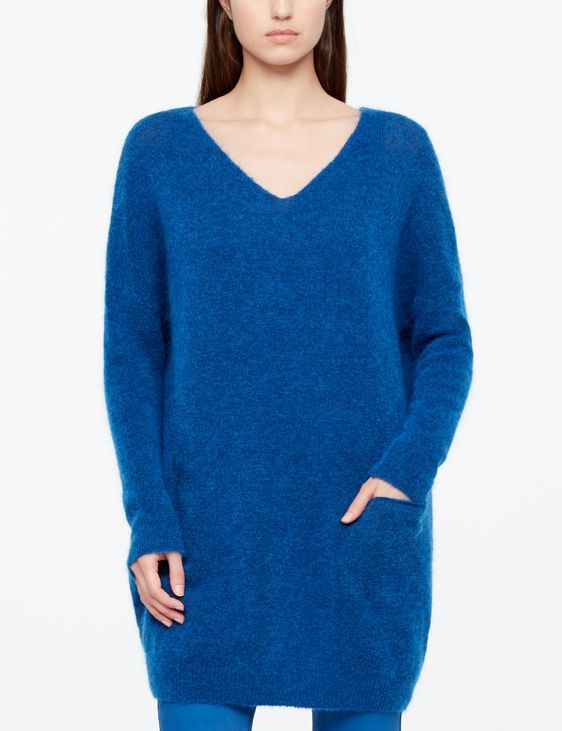 Sarah Pacini MOHAIR-MERINO SWEATER - V-NECK