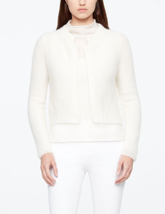 Sarah Pacini MOHAIR-MERINO CARDIGAN - SHORT