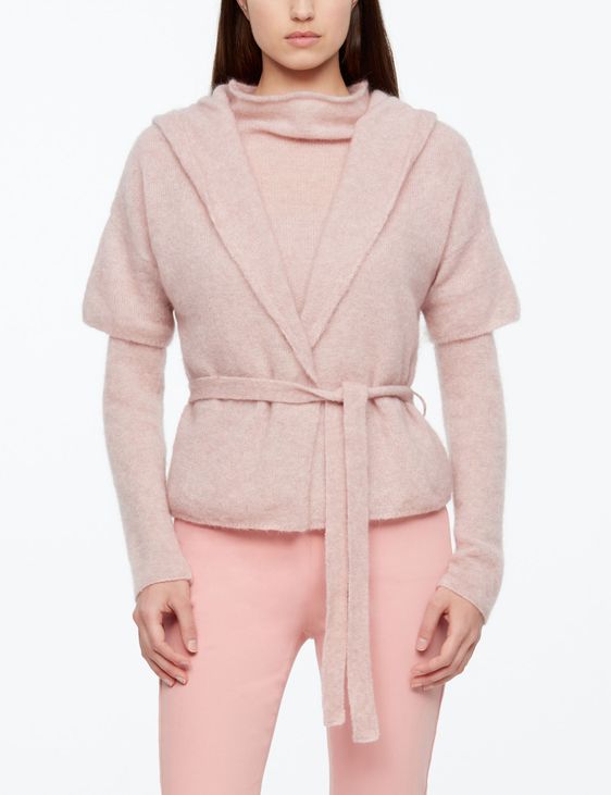 Sarah Pacini MOHAIR-MERINO-CARDIGAN - GÜRTEL