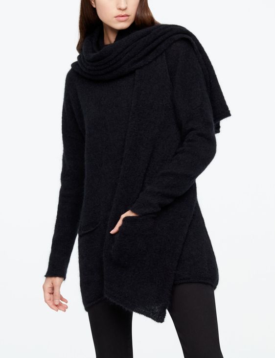 Sarah Pacini MOHAIR-MERINO SCARF - POCKET