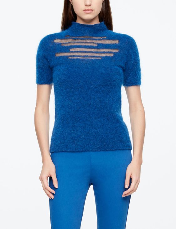 Sarah Pacini PULLOVER - NETZSTREIFEN