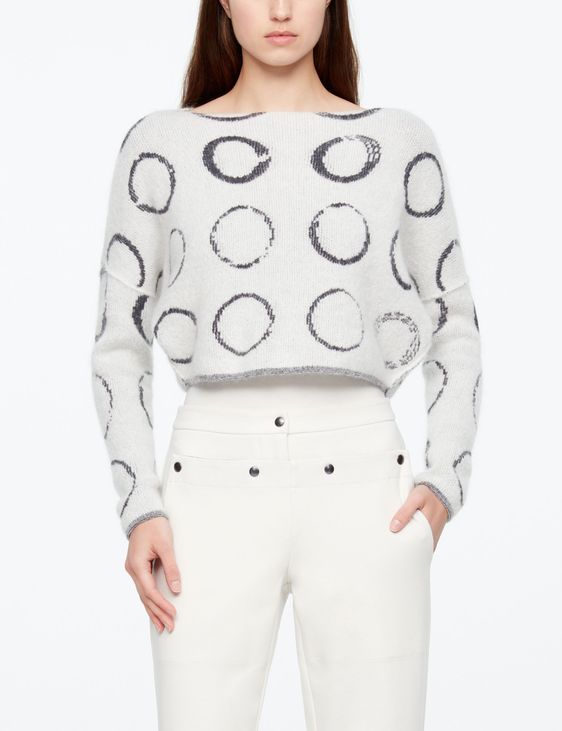 Sarah Pacini KURZER PULLOVER - KREIS-MOTIV