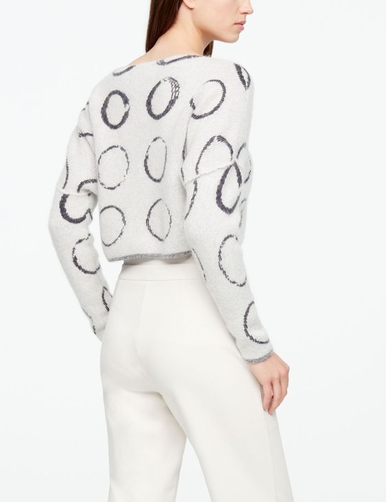 Sarah Pacini KURZER PULLOVER - KREIS-MOTIV
